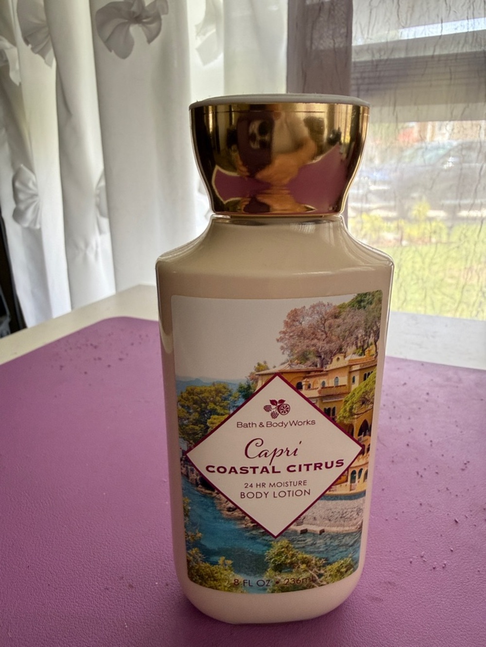 Bath & Body Works Capri Coastal Citrus Body Lotion - Cream & Gold Accents